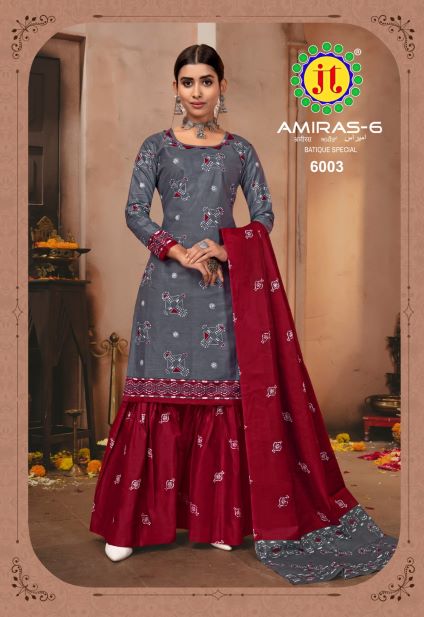 Jt Amiras 6 Designer Daily Wear Wholesale Dress Material Collection